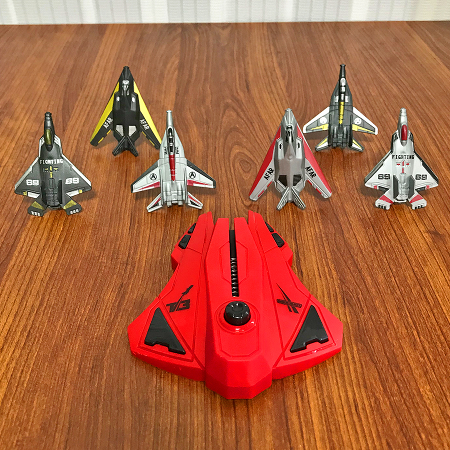 Outdoor Adventure Games - 6pcs Fighter Plane Red Launcher Toy,