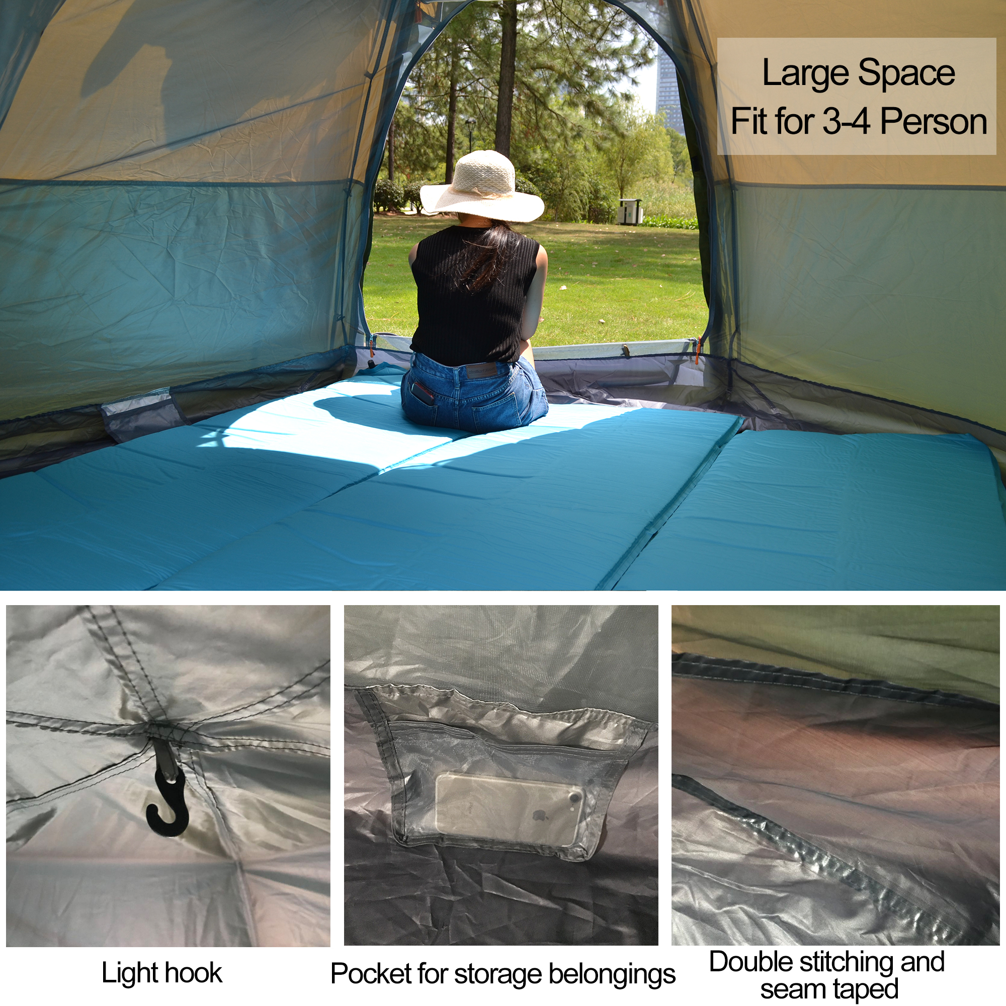 Desert&Fox 3-4 Person Dome Aut - Outdoor Adventure Tent review and price