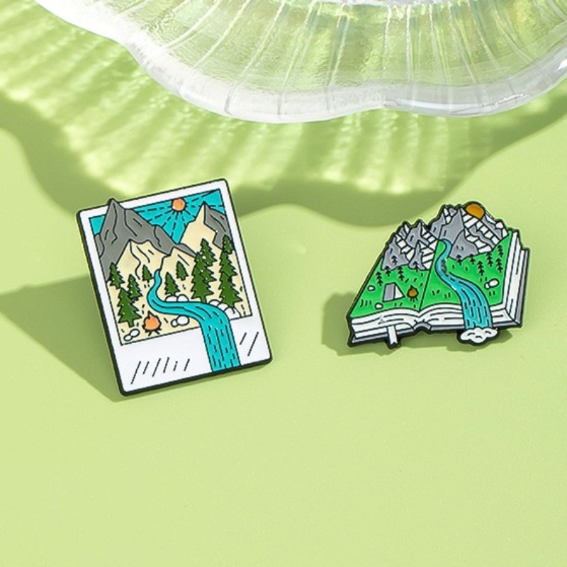 Adventure-Themed Enamel Pins:  - Outdoor Adventure Books review and price
