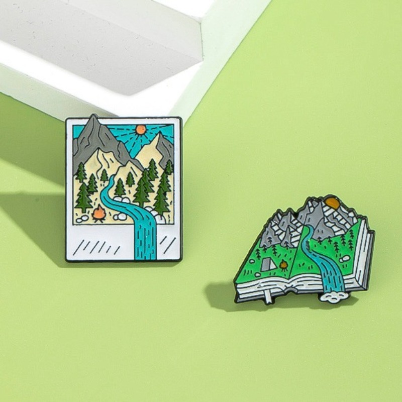 Adventure-Themed Enamel Pins:  - Outdoor Adventure Books review and price