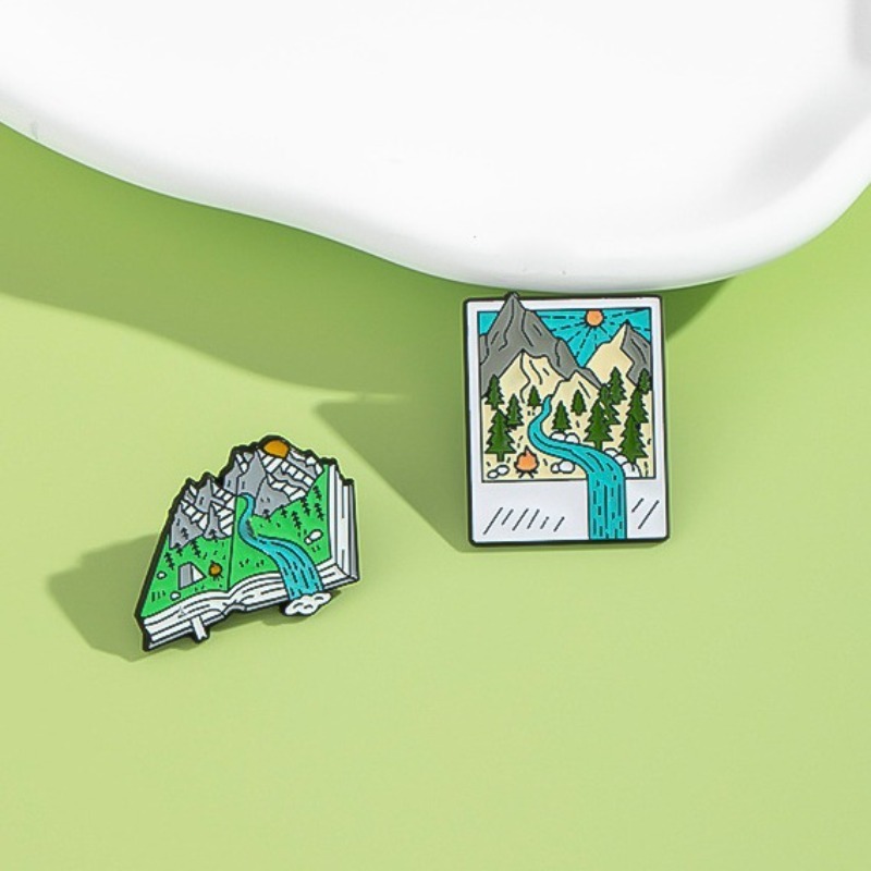 Adventure-Themed Enamel Pins:  - Outdoor Adventure Books review and price
