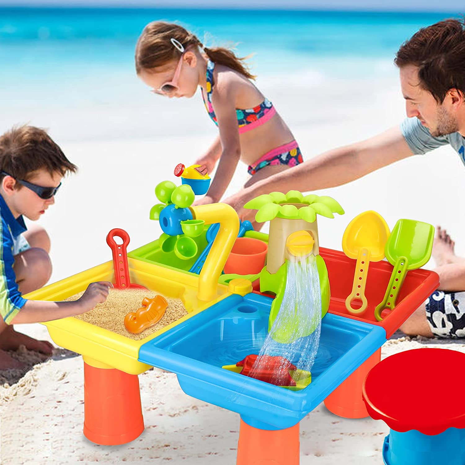 Beach Table Sand Play Toys Chi - Outdoor Adventure Games review and price