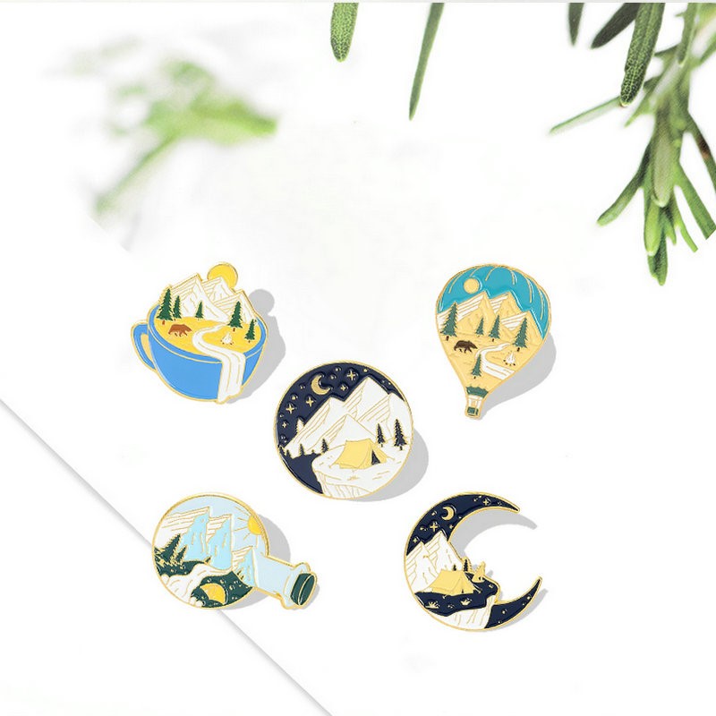 Camping Adventure Enamel Pins  - Outdoor Adventure Gifts review and price