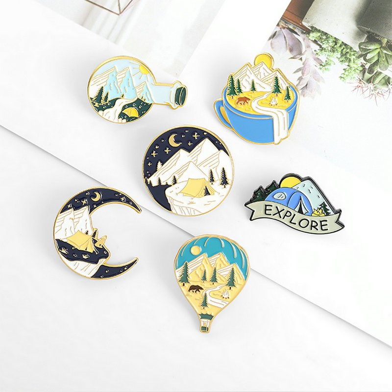 Camping Adventure Enamel Pins  - Outdoor Adventure Gifts review and price