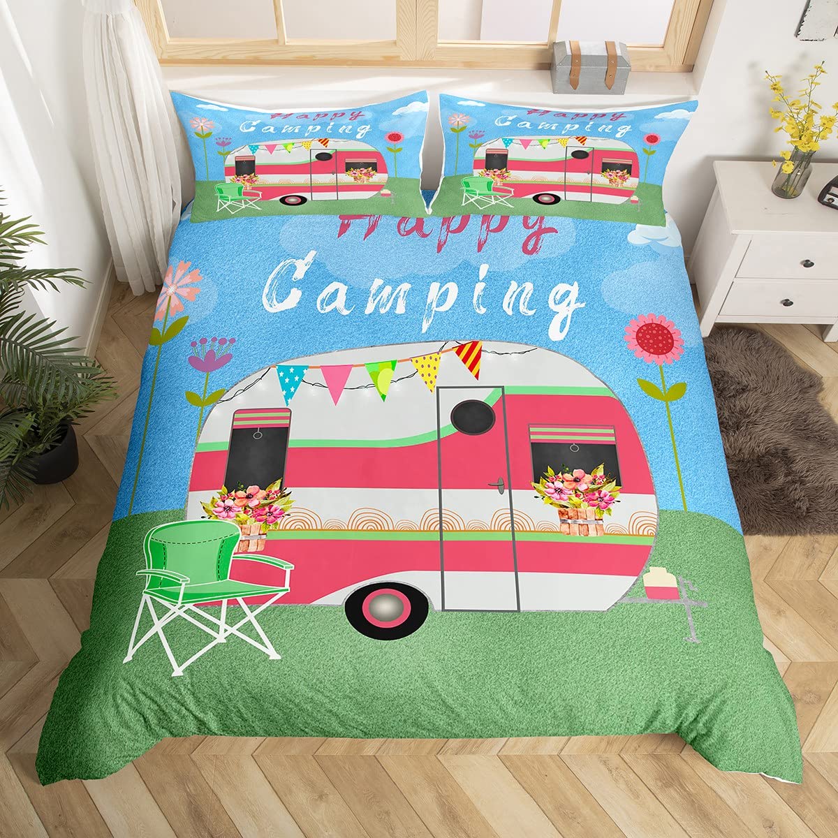 Happy Camping Duvet Cover Camp - Outdoor Adventure America review and price