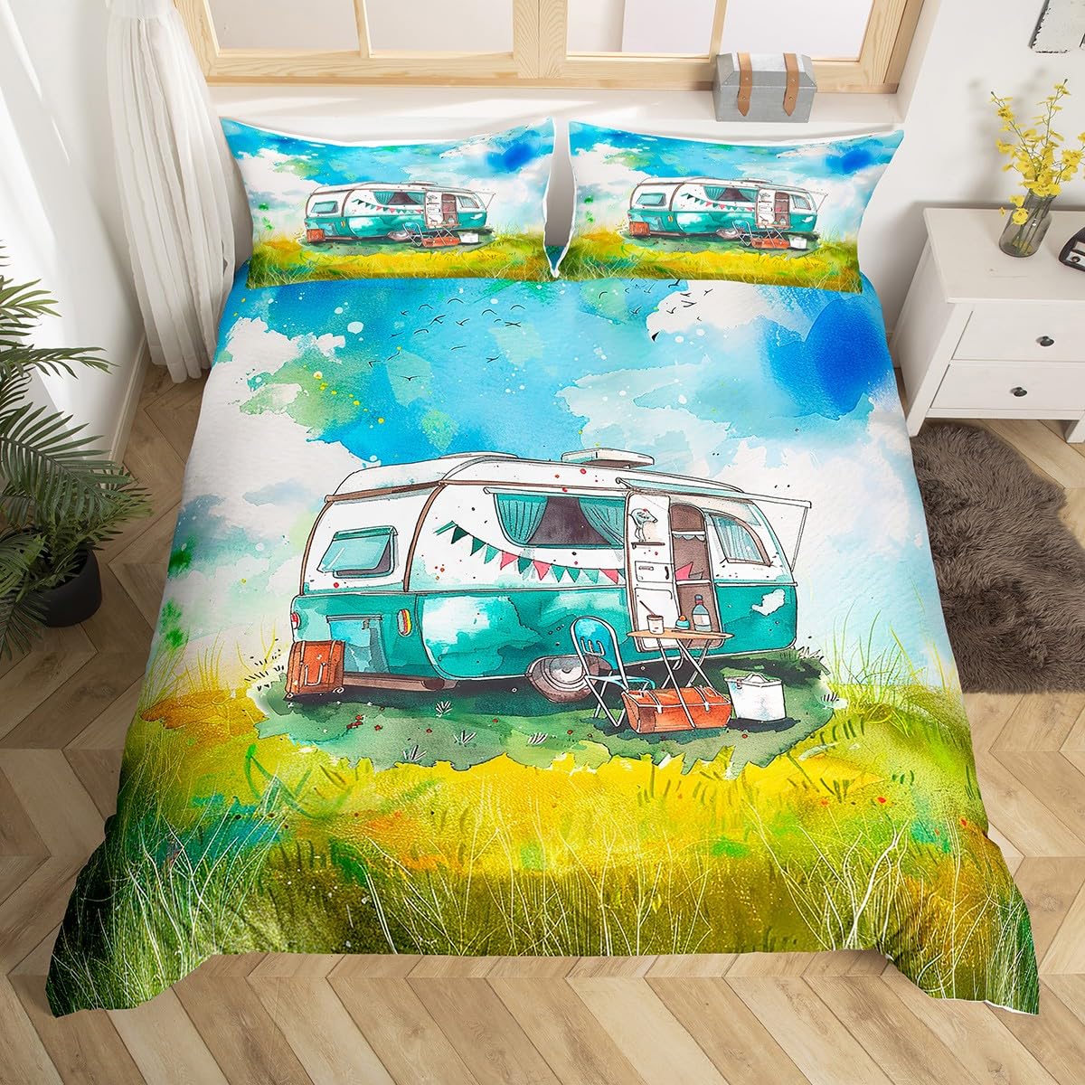Happy Camping Duvet Cover Camp - Outdoor Adventure America review and price