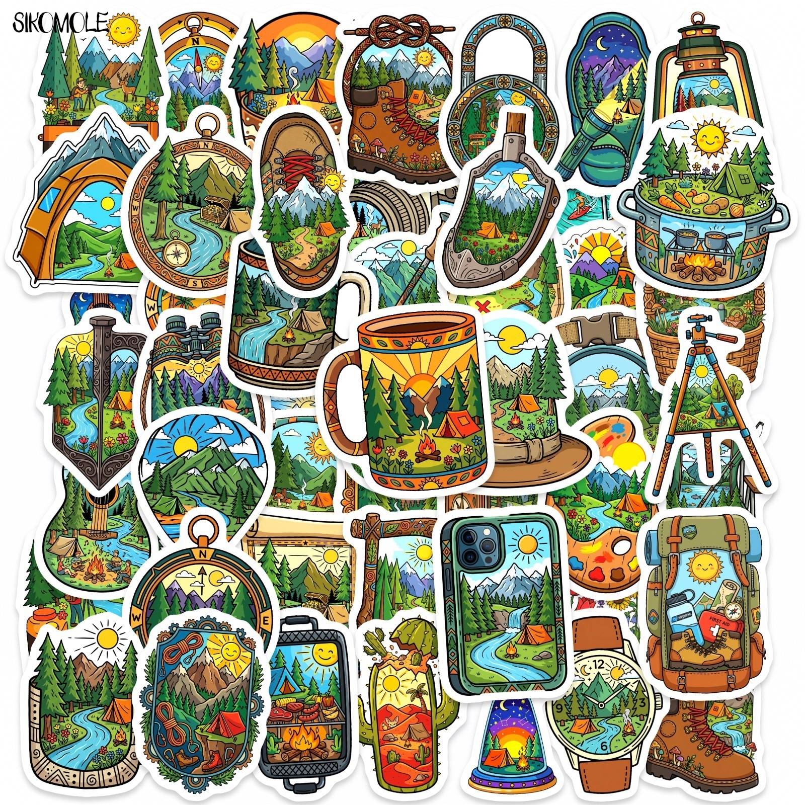 10/30/50PCS Cartoon Outdoor Ca - Outdoor Adventure Books review and price