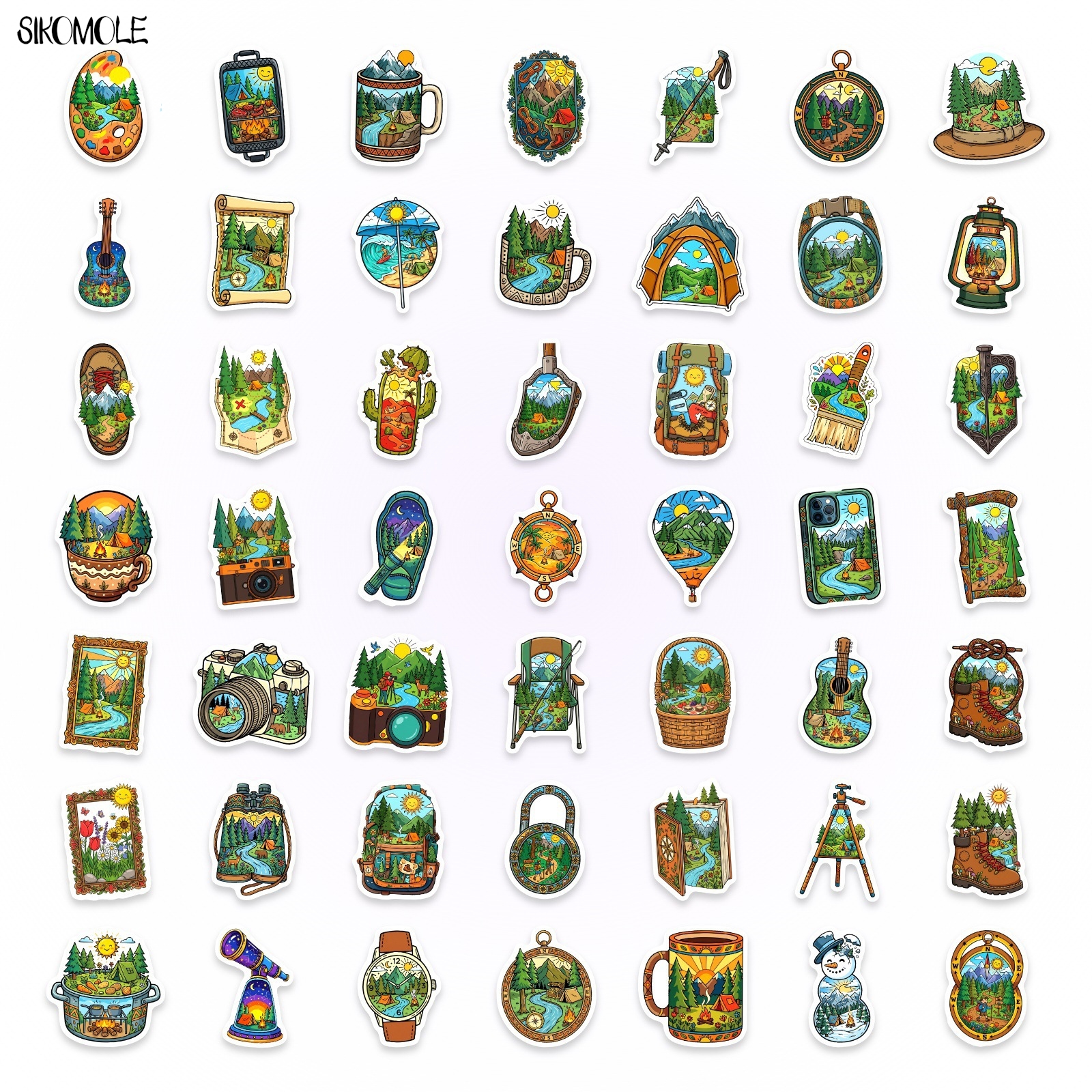 10/30/50PCS Cartoon Outdoor Ca - Outdoor Adventure Books review and price