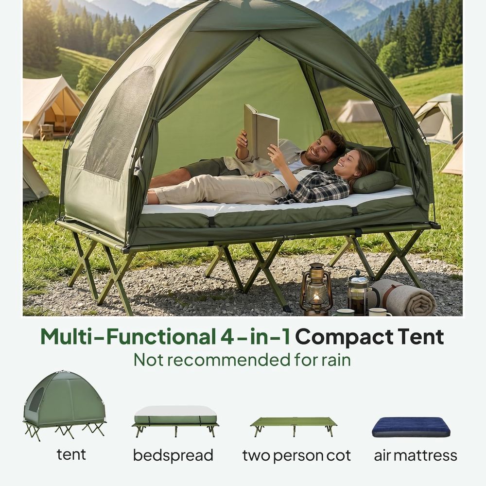 2-Person Cot Tent: 4-in-1 Camp - Outdoor Adventure Tent review and price