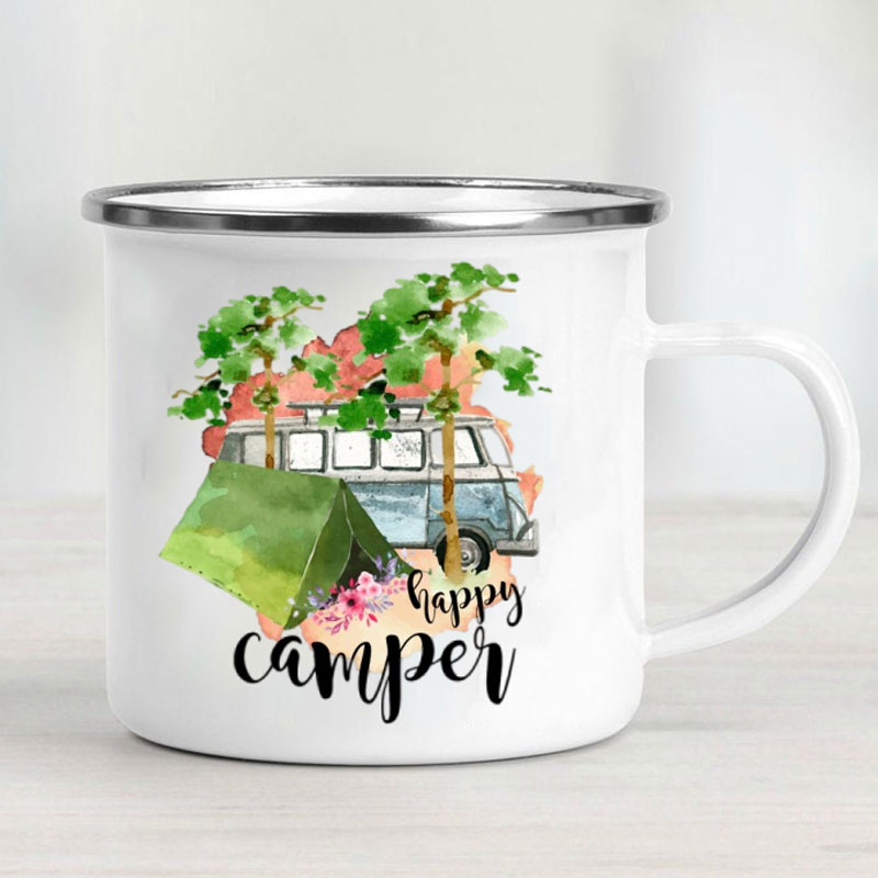 Camping Car Enamel Mug Adventu - Outdoor Adventure Gifts review and price