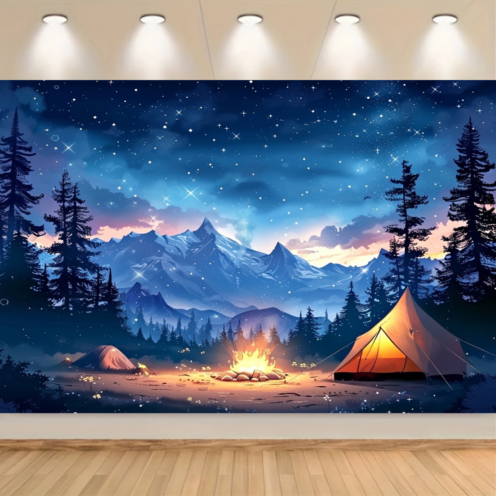 2D Flat, Starry Night Camping  - Outdoor Adventure Tent review and price