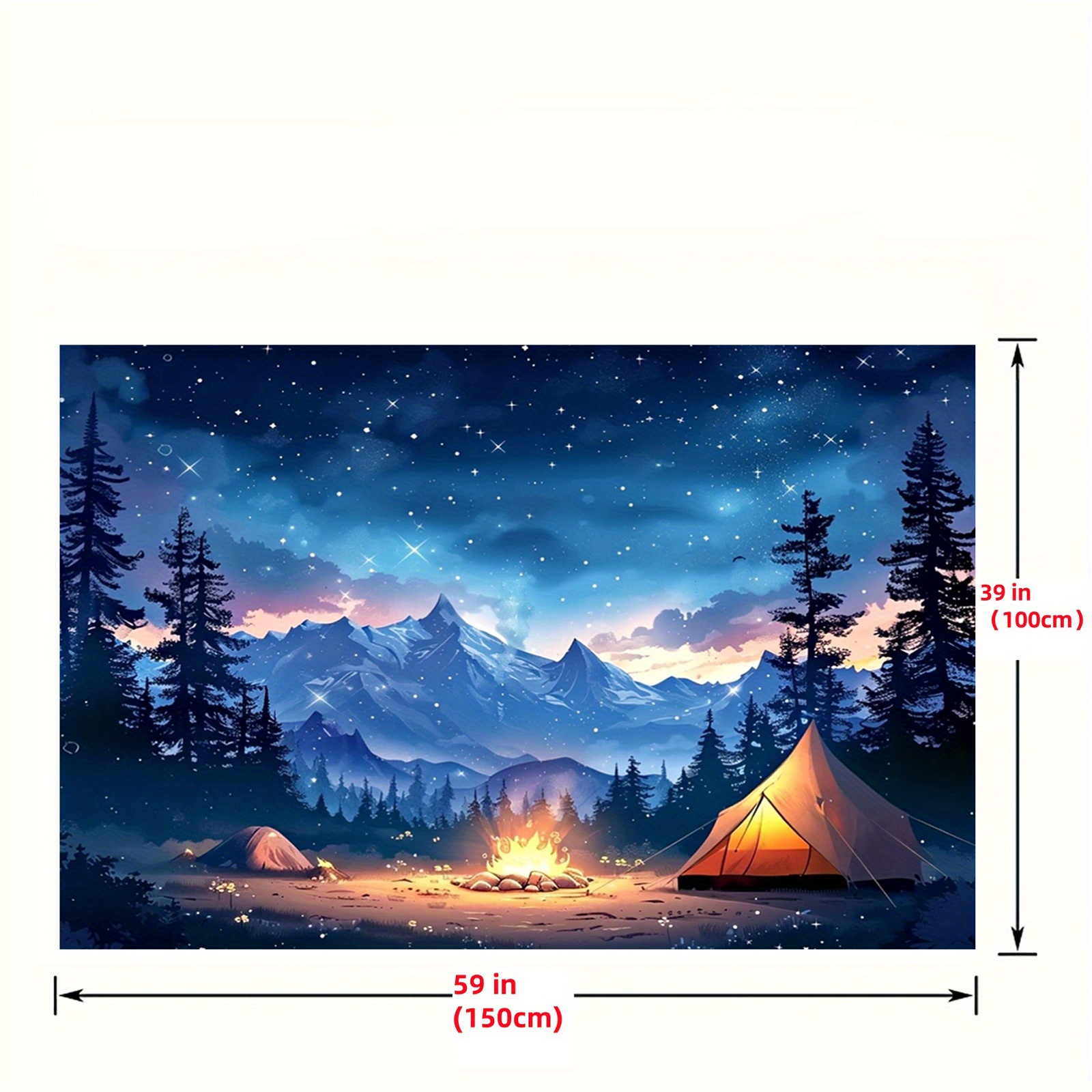 2D Flat, Starry Night Camping  - Outdoor Adventure Tent review and price